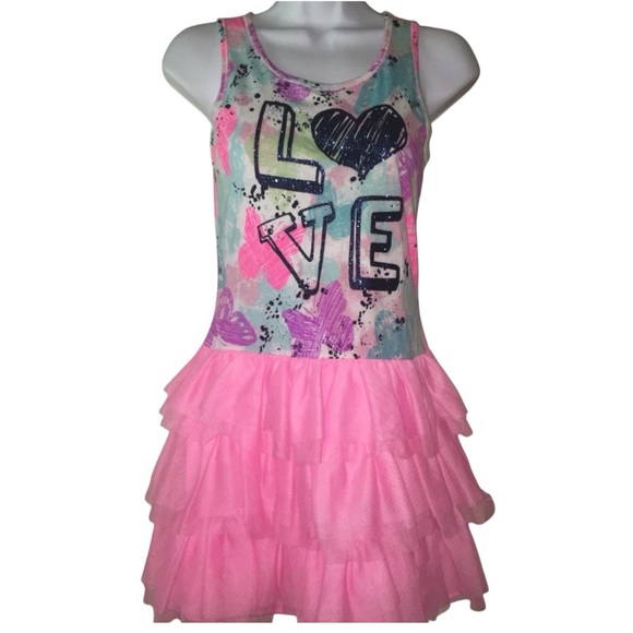 Justice Other - Retired Justice size 12 tank tulle dress butterfly love girls Kids